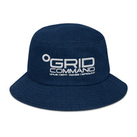Denim bucket hat GRID Command Logo