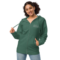 Unisex fleece zip up hoodie - Mythical Legends Publishing Logo