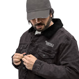 Unisex denim sherpa jacket - GRID Command Logo